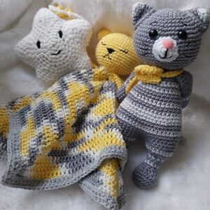 Set mazilica maca sa igračkom macom 23 cm i zvezdom 15x15 cm