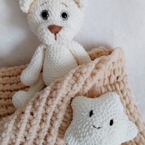 Set igračke meda sa zvezdom i ćebencetom za bebe